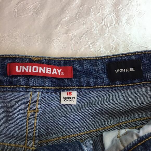 Unionbay Roxie Denim Shorts 1981 Blue Juniors 15 - Picture 9 of 13